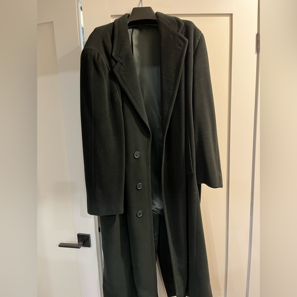 Giorgio Armani Dark Green Wool Coat